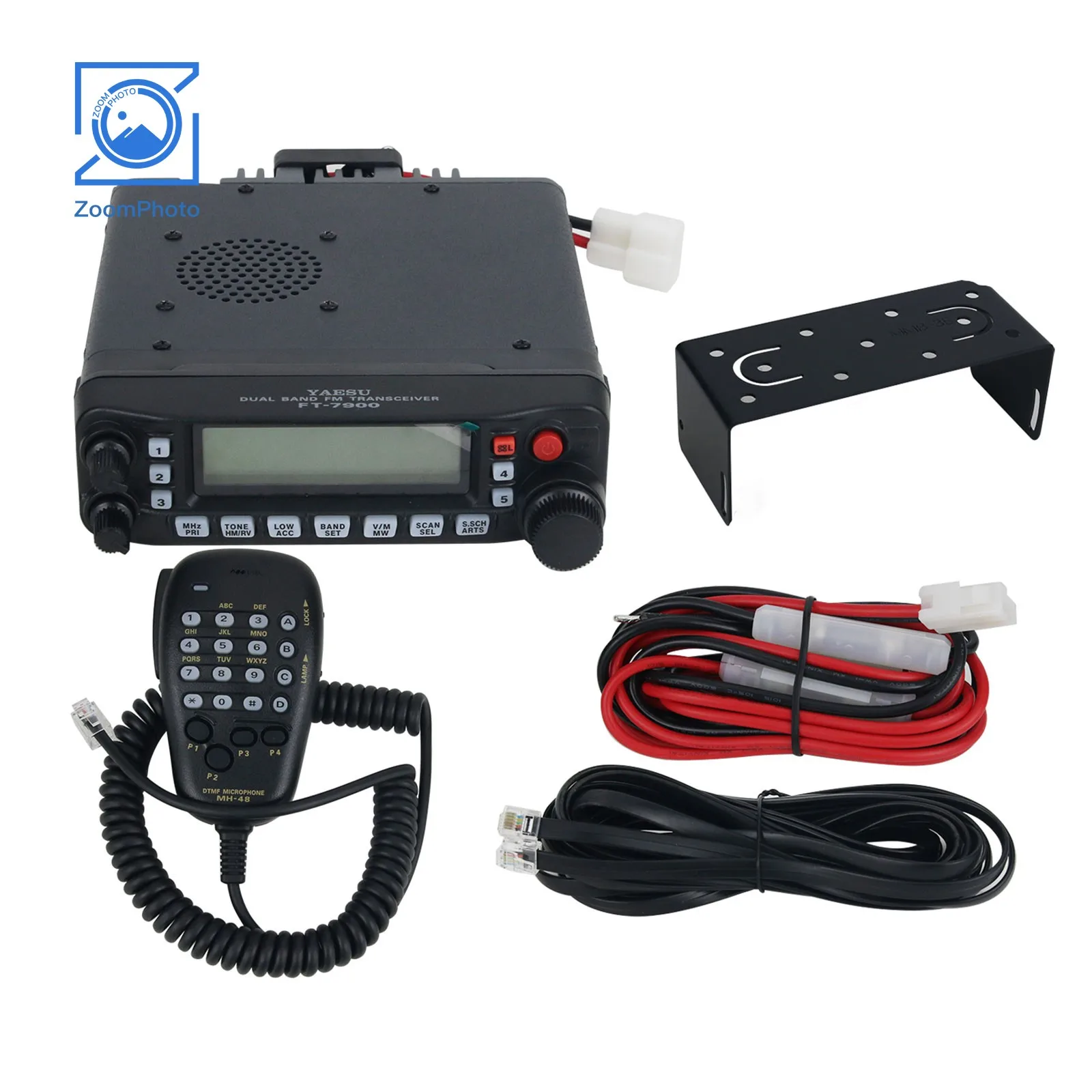 For YAESU FT-7900R Dual Band FM Transceiver Mobile Radio UHF VHF 50W  Without Antenna Feeder Line Clamp AliExpress