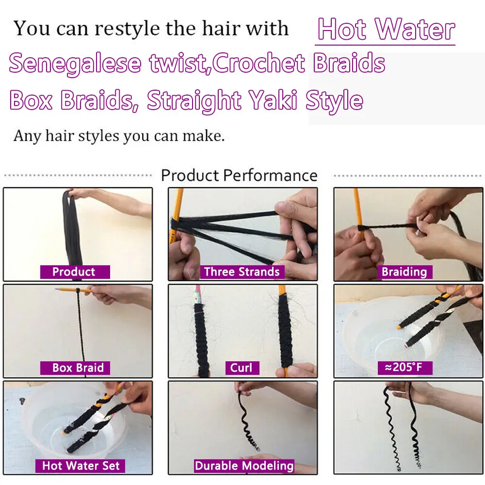 Mirra's Mirror vorgedehntes Flechthaar, 6/8 Stück, Jumbo-Zöpfe, synthetische Haarverlängerungen, einfach zu flechten, Crochet Twist Braids – Detail 23