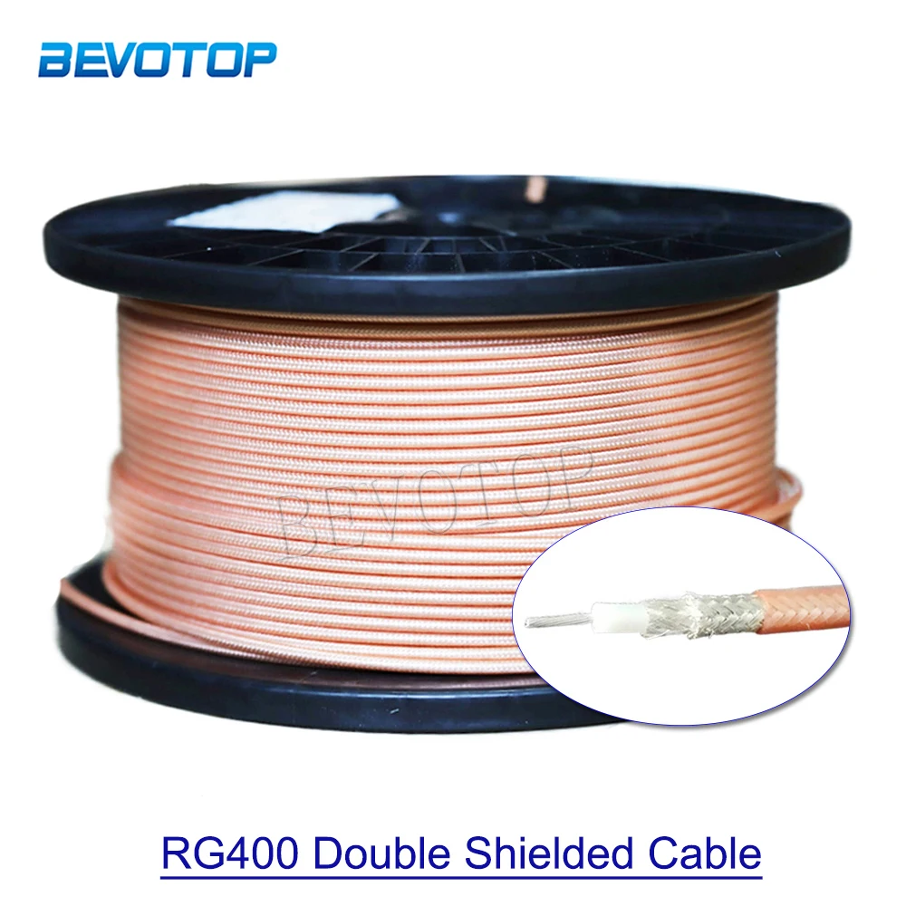 Cobre Duplo Blindado Cabo Prateado Baixa Perda 503 rf Cabo Coaxial Cabo de Fio Jumper Marrom Rg400 Rg400 Alta Qualidade