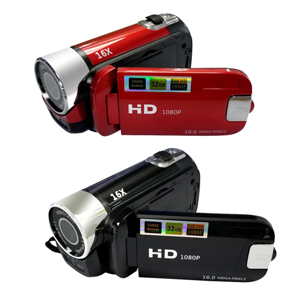 

1080P LED Light High Definition Video Record Portable Camcorder Professional Digital Camera (Black) Cameras