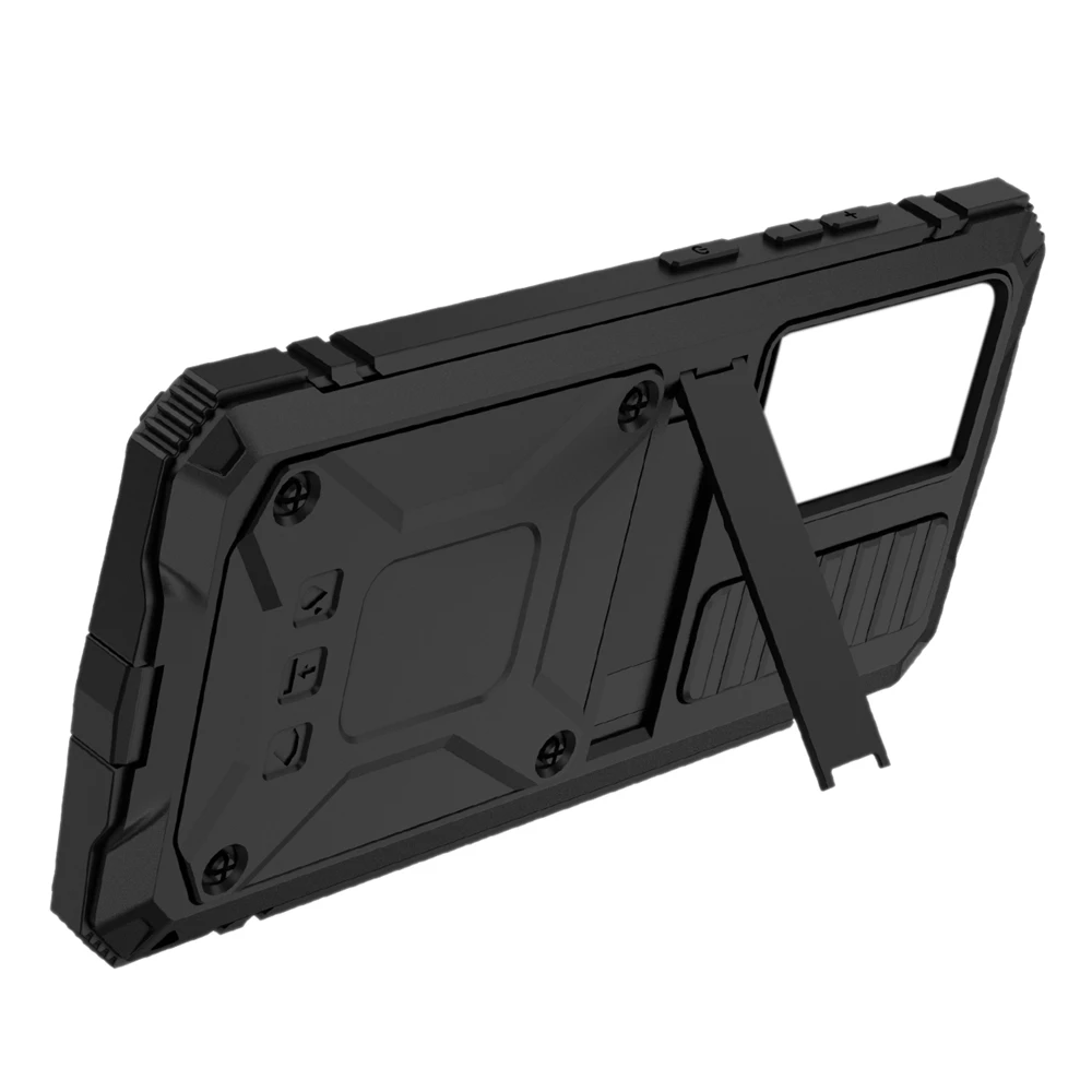 

R-JUST Case for Samsung Galaxy S21 Ultra 360 Full Metal Armor Holder for Samsung S21 Ultra Case Shockproof Black
