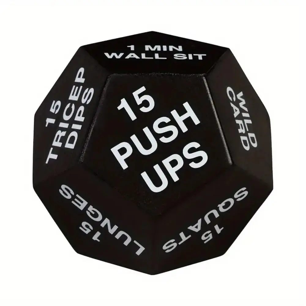 12 Sided Fitness Action Choice Dice Lightweight Soft Foam Exercise Toy Funny Interactive Bodyweight Training Dice Gym Workouts