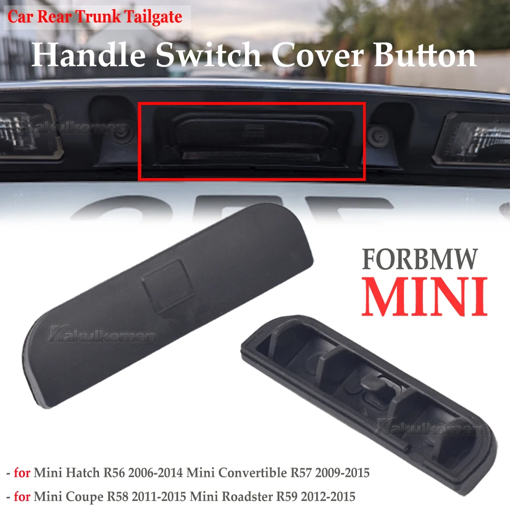 Car trunk switch and lock handle cover for BMW MINI COOPER R56 R57 R58 R59 tailgate rear trunk door