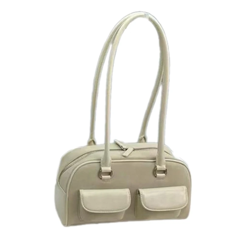 2024 New Trendy Multi Pocket Shoulder Bag PU Underarm Hanbag for Organized Storage