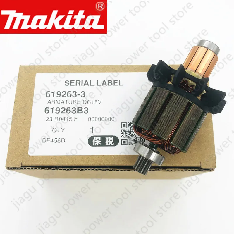 Armature Rotor 18V Motor 619263-3 for MAKITA DDF456Z DF456D DDF456RFE3 BDF456RFE DDF456 BHP456 BDF456 DDF456RME 619287-9