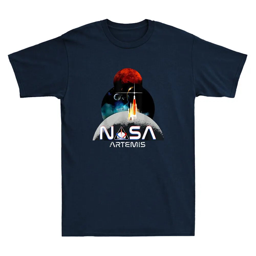 Artemis 1 Sls Rocket Launch Mission To The Moon E Beyond T-Shirt Da Uomo Vintage