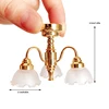 Kid’s Realistic Dollhouse Furniture Chandelier Light Preschool Pretend Play Sand Table Toy Scaled Model LED Ceiling Lamp 2