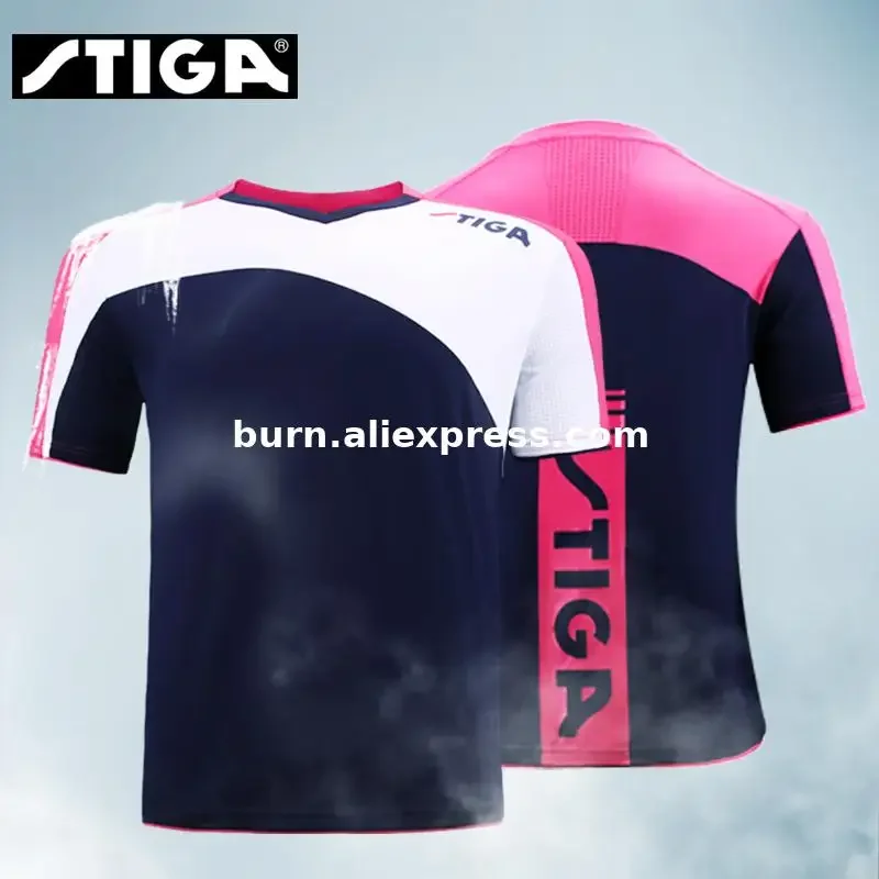 New Original Stiga Unisex table tennis T shirt table tennis champion shirt fast dry sports short sleeve