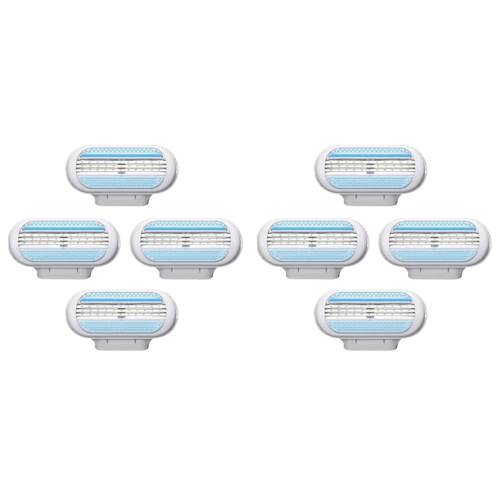 4-40 יחידות להבי גילוח בטיחות לנשים ביקיני מסיר שיער נוח 3 שכבות ראש חילוף להבי גילוח נשיים עבור גילוח Venus