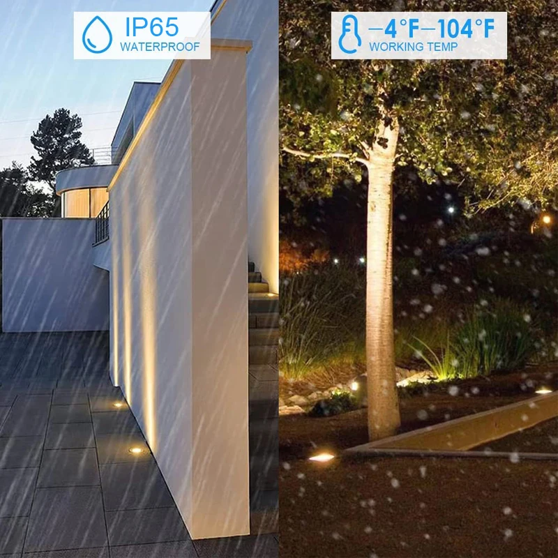 Landscape Light RGB Warm White LED In-Ground Lamp 10W Landscape Spotlight Remote Control Waterproof Outdoor Path Deck Lawn Light