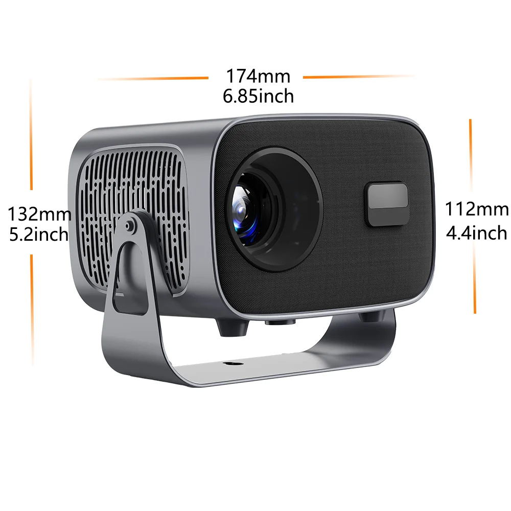 HY-310 Projector Android11 390ANSI BT 360&deg; Rotation 2.4G&5G Wifi 4K HDR Home Cinema Theater Outdoor Smart Portable Projector