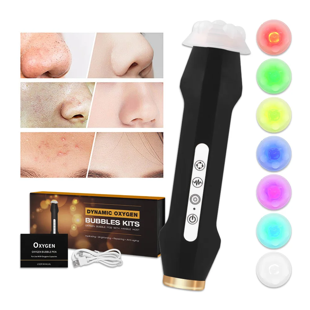 Oxygen Bubble Pen CO2 Oxygen Portable Facial Machine CO2 Gel Facial Skin Care Device SPA Bubble Beauty Machine