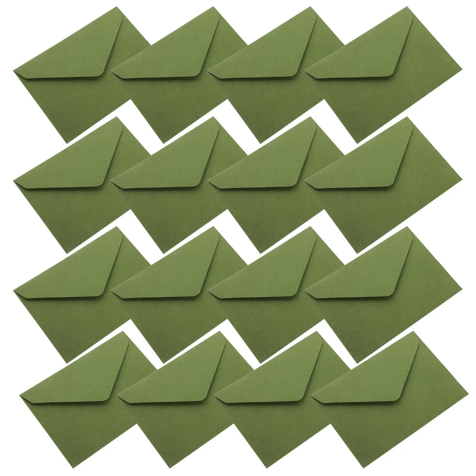 40pcs Retro 120g Thick Triangle Envelopes Grass Green Wedding Invitations Cards Party Greeting Business Valentine Birthday