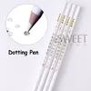 1/4/10pcs Nail Art Tools Rhinestones Gems Picking Crystal Wax Pencil Pen Picker Nail Art Decoration Dotting Tool Make Up KES190 4