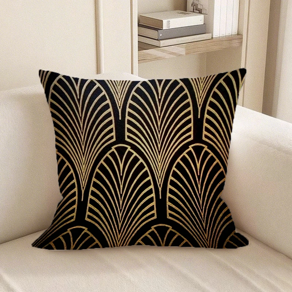 Art Deco pillow-cover design