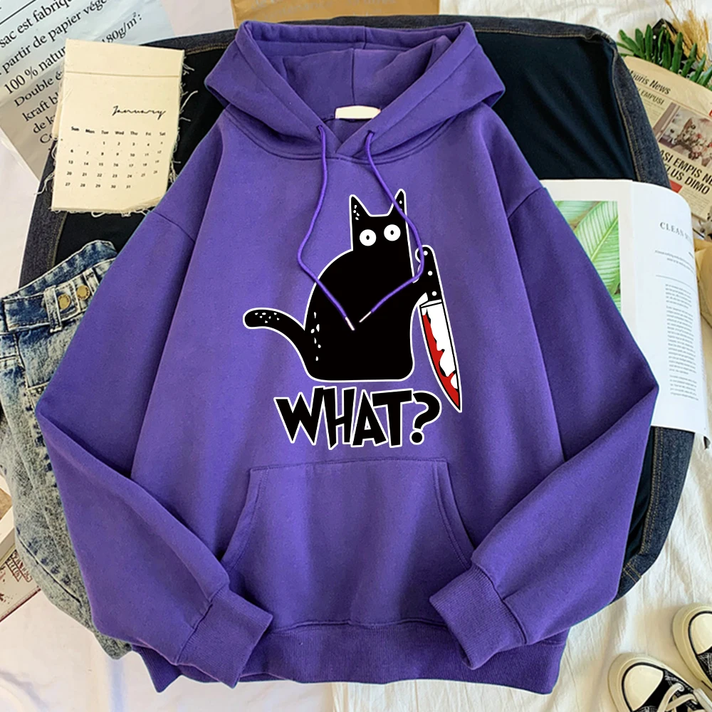 

Mens Pullovers Black Killer Cat Print Clothing Harajuku Tracksuits Vintage Funny Sweatshirts Fleece Oversized Hoodies Streetwear