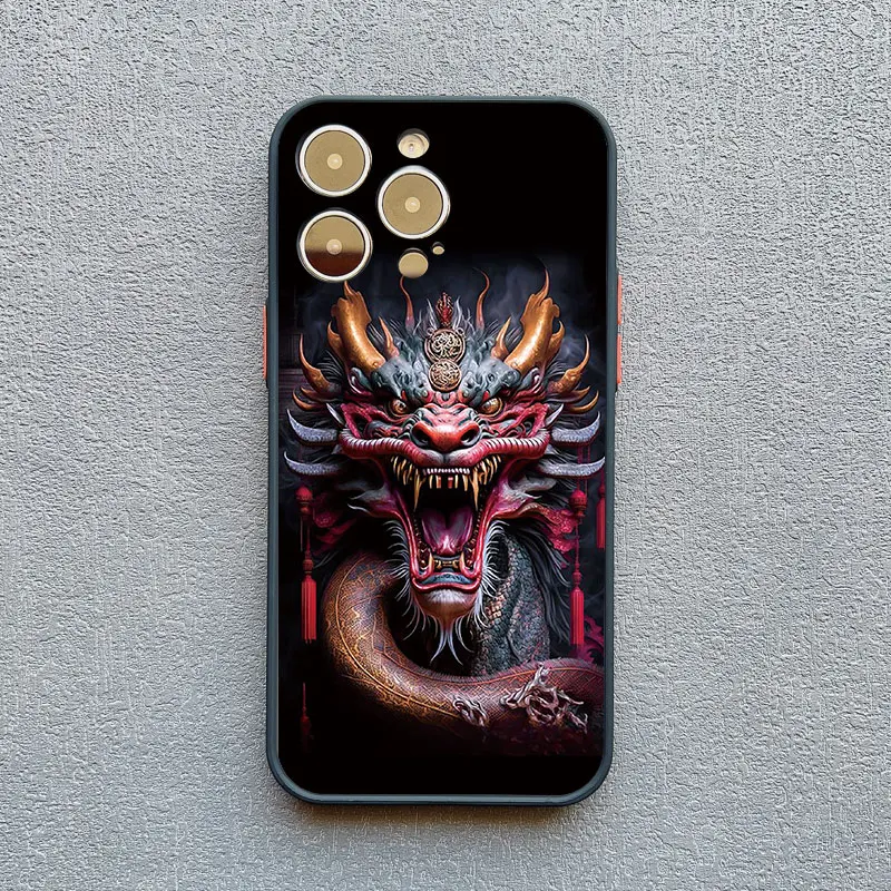 Vintage Dragon Totem Shockproof Phone Case