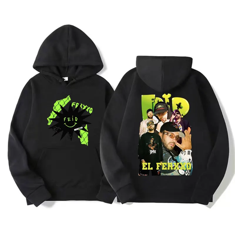

FELIZ CUMPLEAÑOS Ferxxo FEID 2023 Tour Hoodies Men's Hip Hop Style Oversized Sweatshirts Male Casual Pullovers Hoodie Streetwear