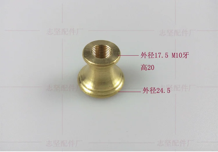 Description Picture 4 of itembrass M10 inner tooth connector nut  threaded tube  trumpet-shaped connector adapter   lighting hardware accessories