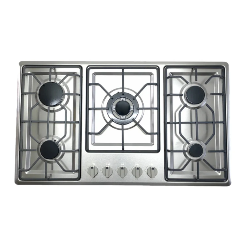 Factory Direct Household Kitchen Appliance Desktop Embedded Stainless Steel Gas Cooktop 5 Burner Commercial Gas Stove