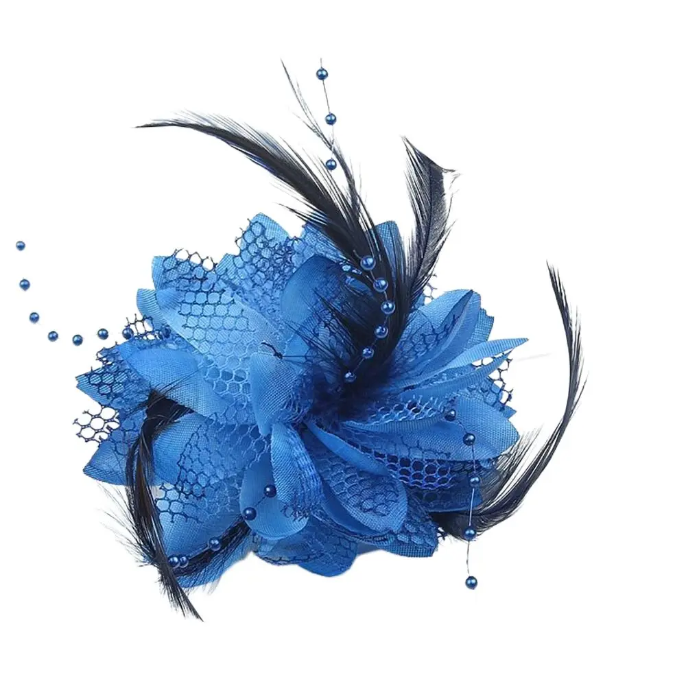Fascinator Brooch Latin Dance Performance Wedding Hair Accessories Feathers Hair Clip Bridal Hairpin Headdress Wrist Flower