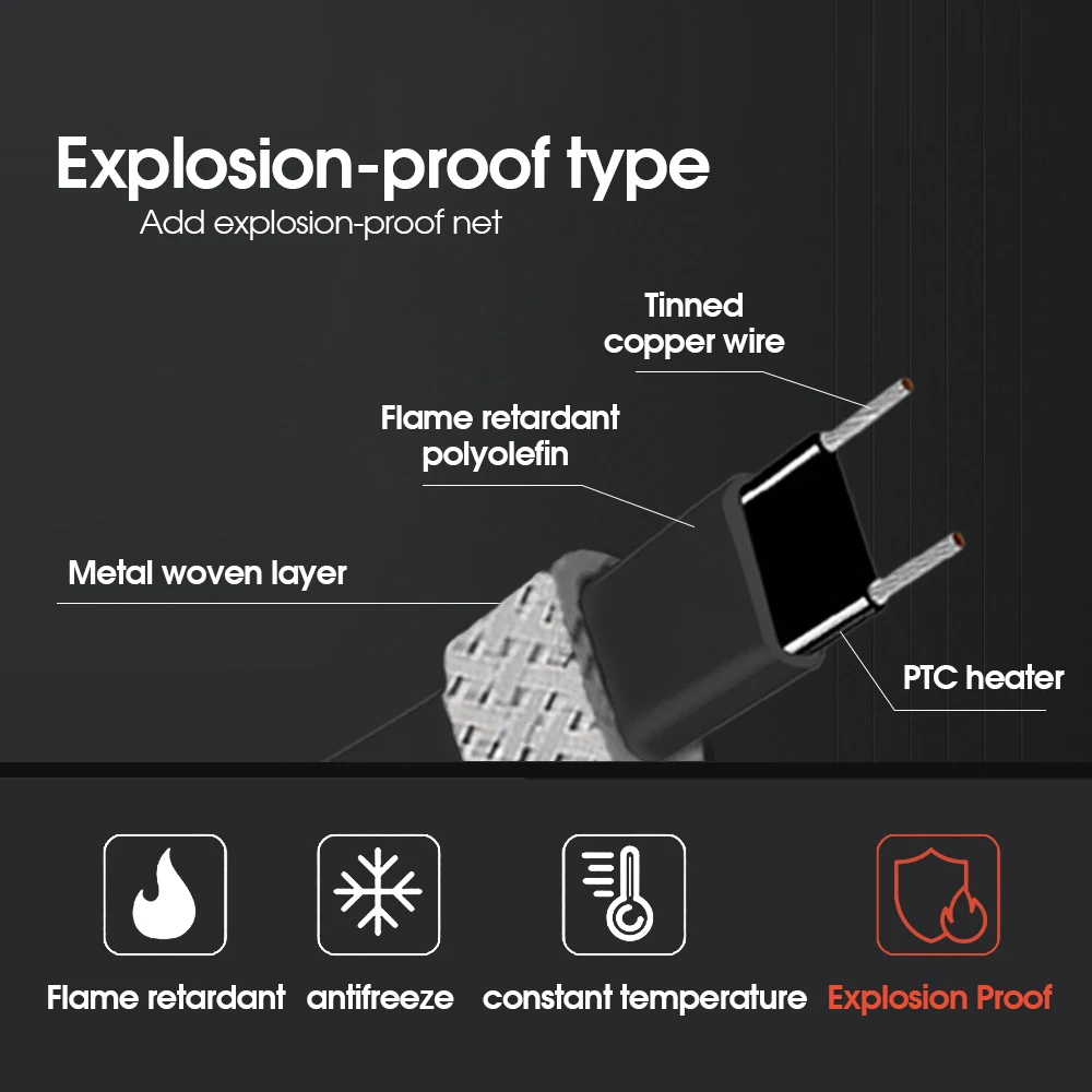 5M 10M 220V 240V Heating Tape Self Regulating Water Pipe Protection Roof Deicing Heating Cable Waterproof Snow Sewer Outdoor