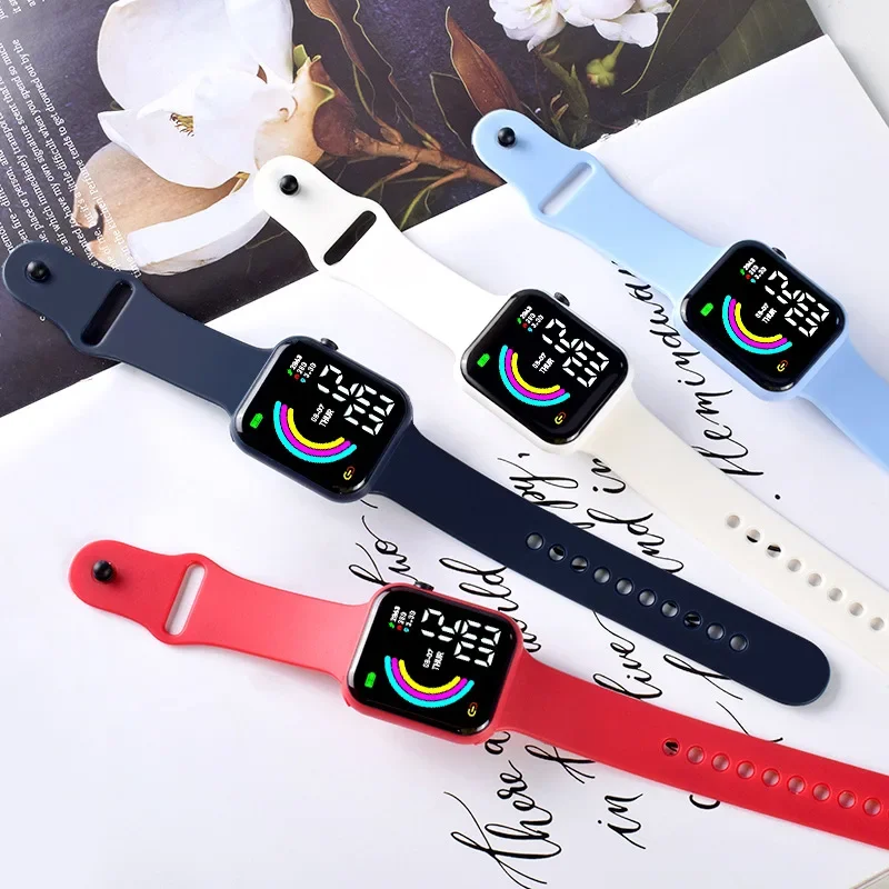 

NEW Child Watch Ultra Light LED Digital Watch for Kids Boy Girl Sports Military Silicone Wristband Electronic Clock