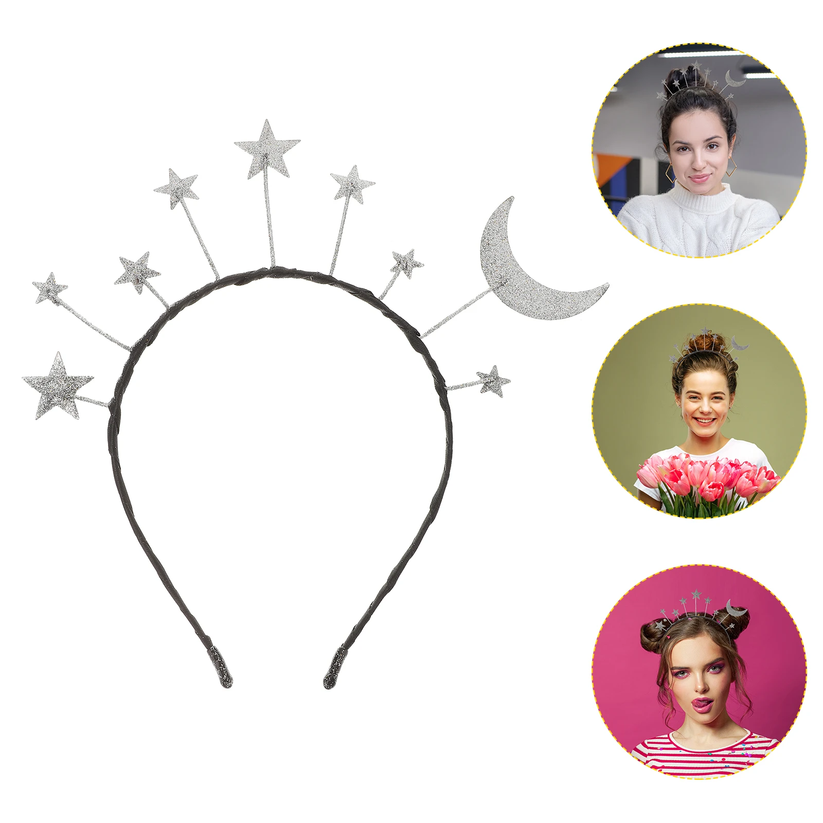 Diadema de estrella para el cabello, diadema brillante para fiesta, banda para disfraces, diademas de Navidad, Año para el sol nupcial de cumpleaños| | - AliExpress