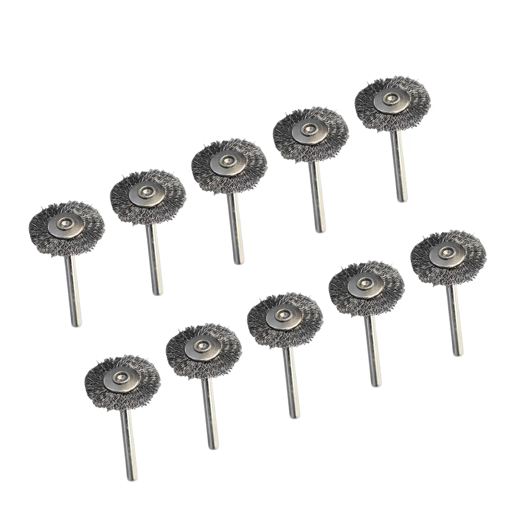 10 PCS Stainless Steel Wire Wheel Brush Set Derusting Polishing Wheels