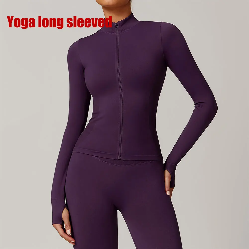 Women's Seamless Long-Sleeve Yoga and Fitness Jacket