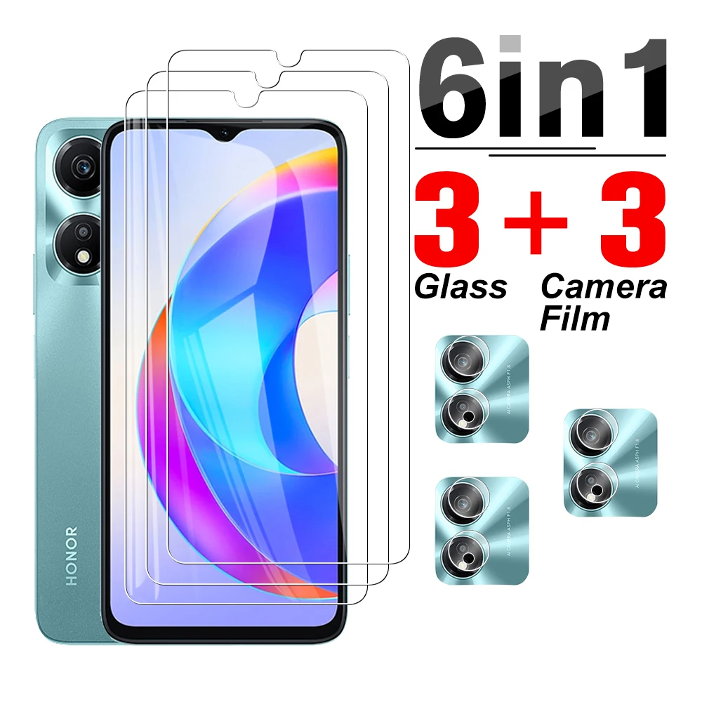 

6in1 For Honor X5 Plus Camera lens flim Honar xonor X5Plus X 5Plus 4G tempered glass screen protector Protective film 6.56 inch