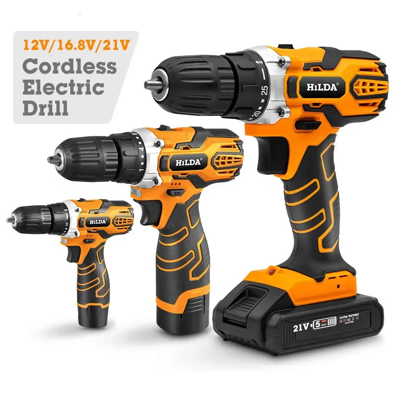 Rechargeable Impact Drill Lithium Battery Hand Electric Gun Drill Electric Screwdriver Household Electric Drill Impact Tools hilti b36 9 0li ion 22v 5 2ah 316wh lithium battery fully working order used second hand