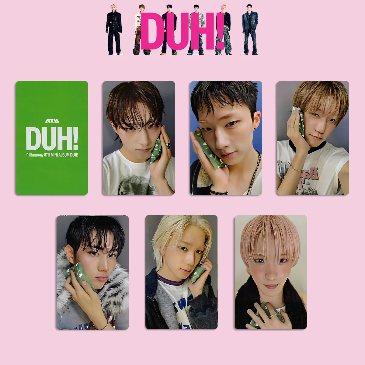 p1harmony DUH! KTOWN4U 特典トレカ セット 6pcs/set Kpop P1Harmony DUH! Album Photocard KTOWN4U FNC