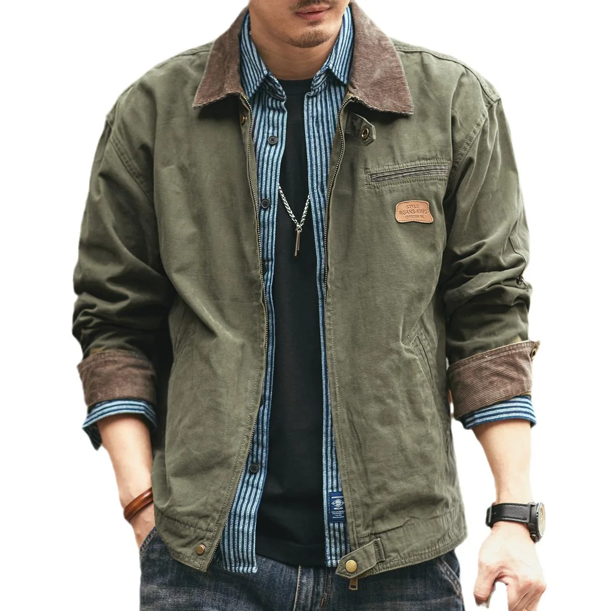 Veste rétro pêche américaine - Style vintage pour pêcheurs recherchant authenticité et robustesse