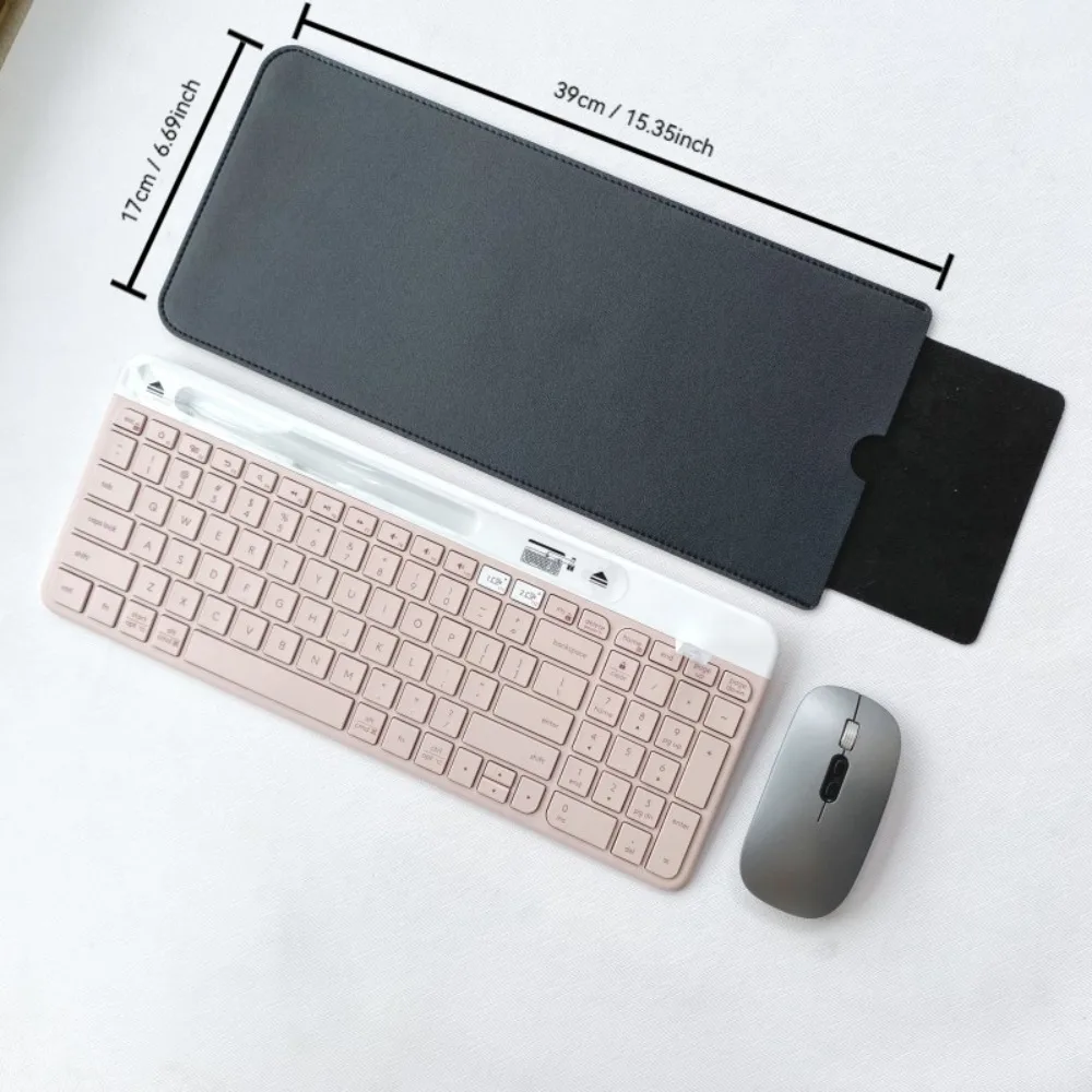 2024 Dustproof Wireless Keyboard Sleeve PU Leather Portable Storage Bag thumbnail 8