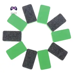 10Pcs Green+Black Mini Felt Cloth Whiteboard Dry Eraser Erase Pen Board Kid Marker School Office Home