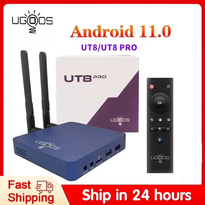 

UGOOS UT8 PRO TV BOX Android 11.0 DDR4 8GB RAM 64GB ROM RK3568 WiFi6 Media Player BT Voice Remote UT8 4G 32G Set Top Box