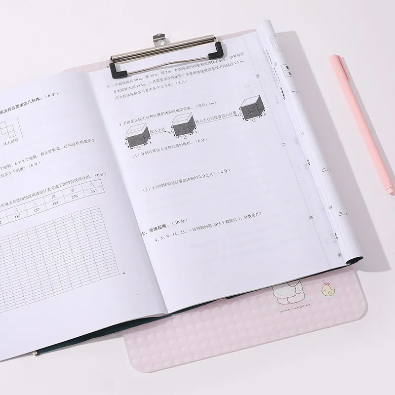 Mikko A4 Plate Clamp Cartoon Student Kawai Folder-Creative Writing Pad & Drawing Fixture for School, Office, and Kids-Origin