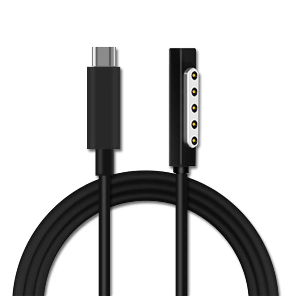 Carregador Adaptador Usb tipo c pd Rápido Cabo de Carregamento Fonte de Alimentação para Microsoft Surface Pro1 Pro Livro Livro 2