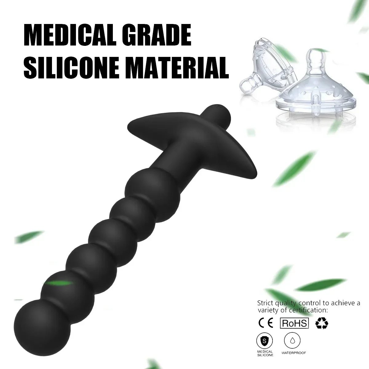 Silicone 10 Speeds Anal Plug Prostate Massager Vibrator Butt Plugs 6 Beads Sex Toys For Woman Couple Men Adult Product Sex Shop_voghion.com