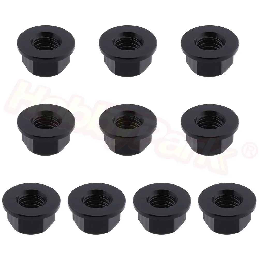 

Hobbypark 4pcs Flanged M5 Lock Nuts Nylon Self-Tightening Wheel Nuts for 1/10 Traxxas Maxx WideMaxx Parts Replacement 5147X