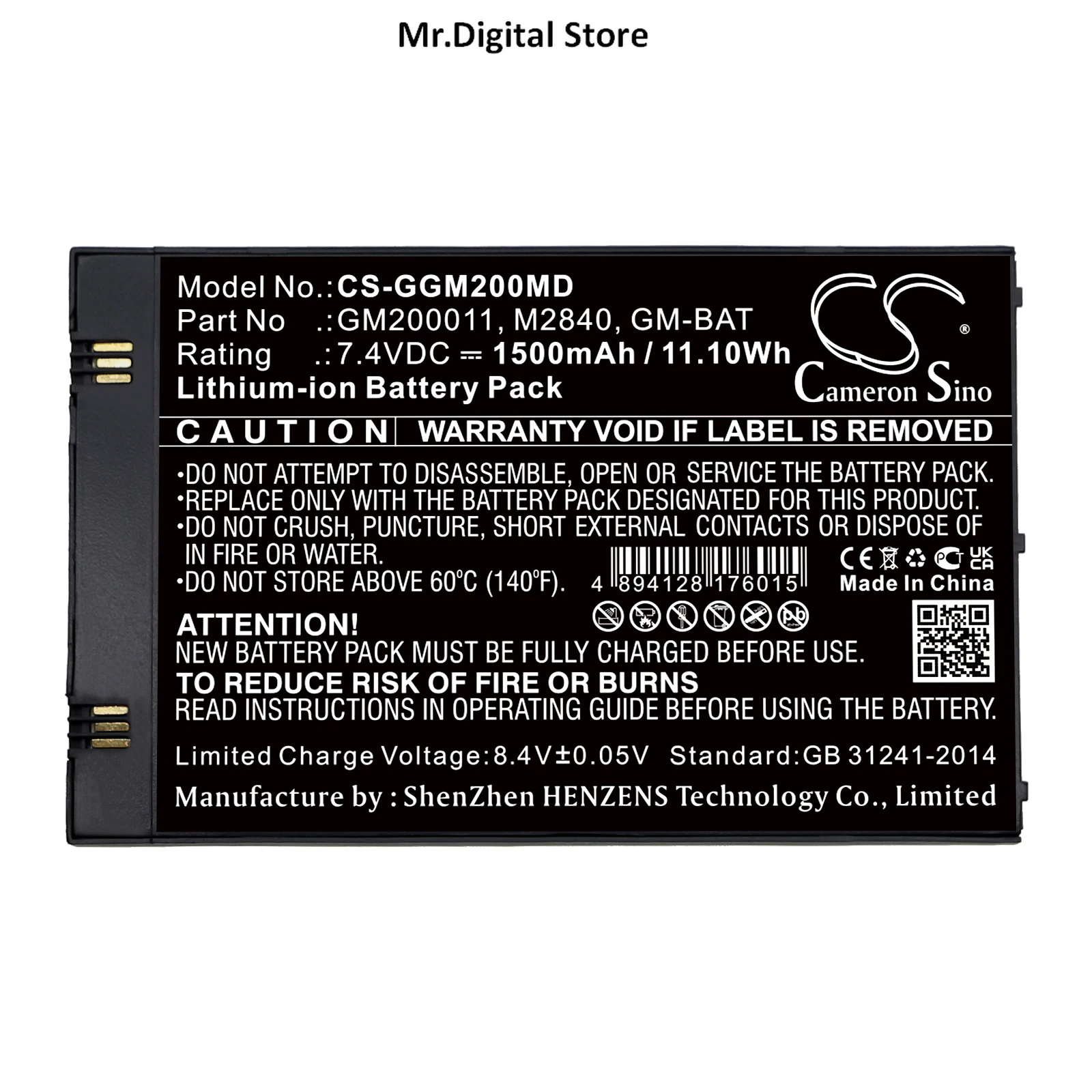 

Cameron Sino 1500mAh Medical Battery M2840,GM-BAT for GE Echographe Vscan,Scan Ultrasound,Vscan Pocket Sized Ultrasound GM200011