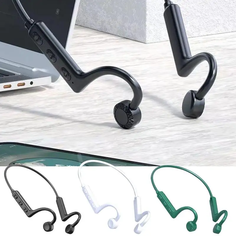 

KS19 Bone Conduction Bluetooths Earphones Wireless Neckband Sports Business Headphones For Yoga Gym Running Cycling Gamings