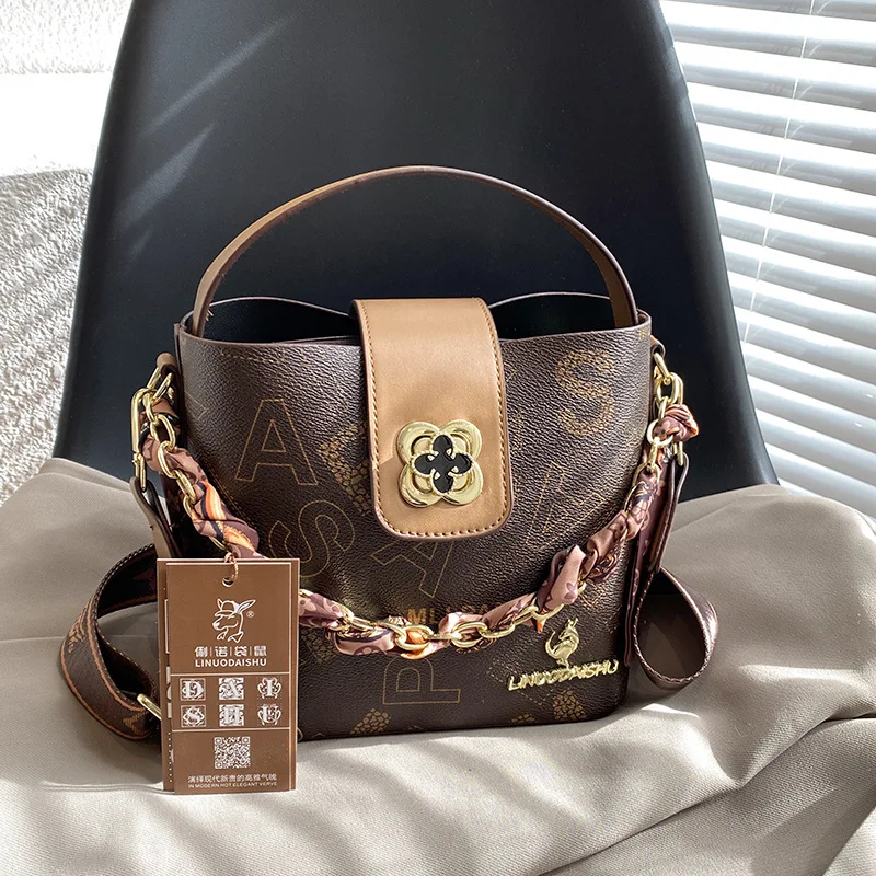 2023 High Quality PU Leather Women‘s Handbags Fashion Big Bucket Bags  Famous Brand Designer Large Capacity Female Shoulder Bag