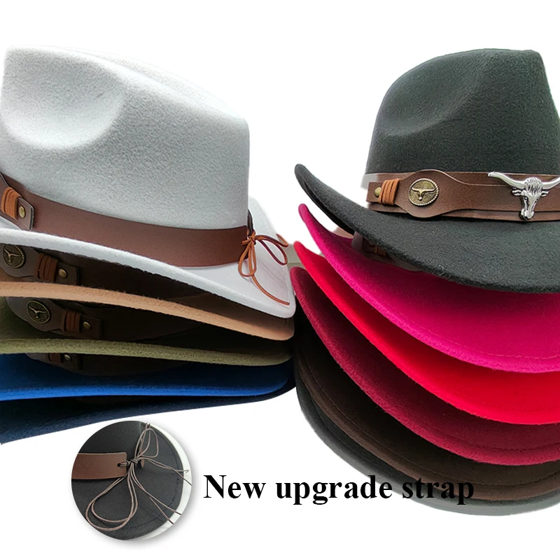 Western Cowboy Hats Western Hat Men Women Cowboy Style Leather Hats