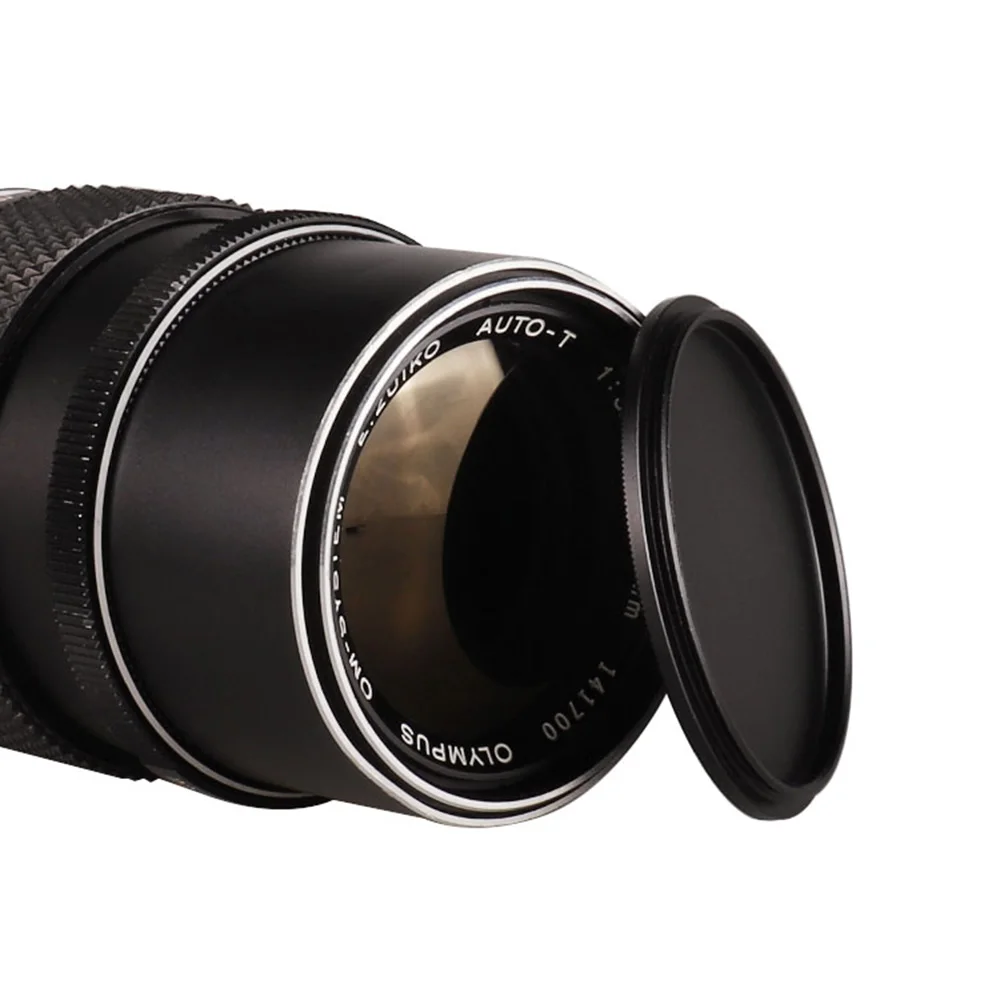 Universal Black/Silver Aluminum Alloy Screw-in Metal Lens Filter Cap