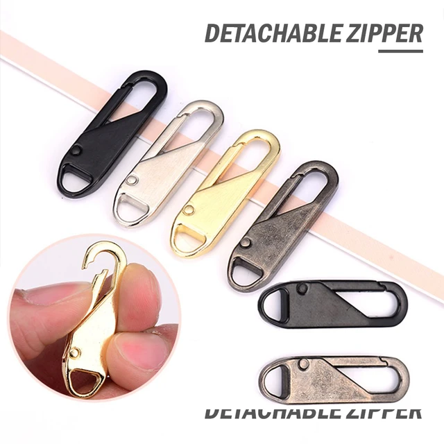 6 Pcs Zipper Pulls Replacement Luggage Zipper, Detachable Zipper