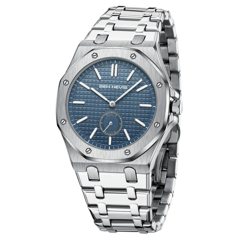 Business Fashion Leisure Glow Waterproof Stainless Steel Strap Success Men's Versatile Clock Reloj Hombre Quartz Watch For Men