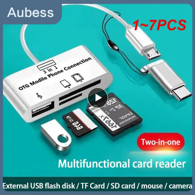 

1~7PCS In 1 TF SD Card Reader USB 2.0 Type C OTG Flash Drive Memory Card Reader For PC Laptop Accessories SD Memory Reader