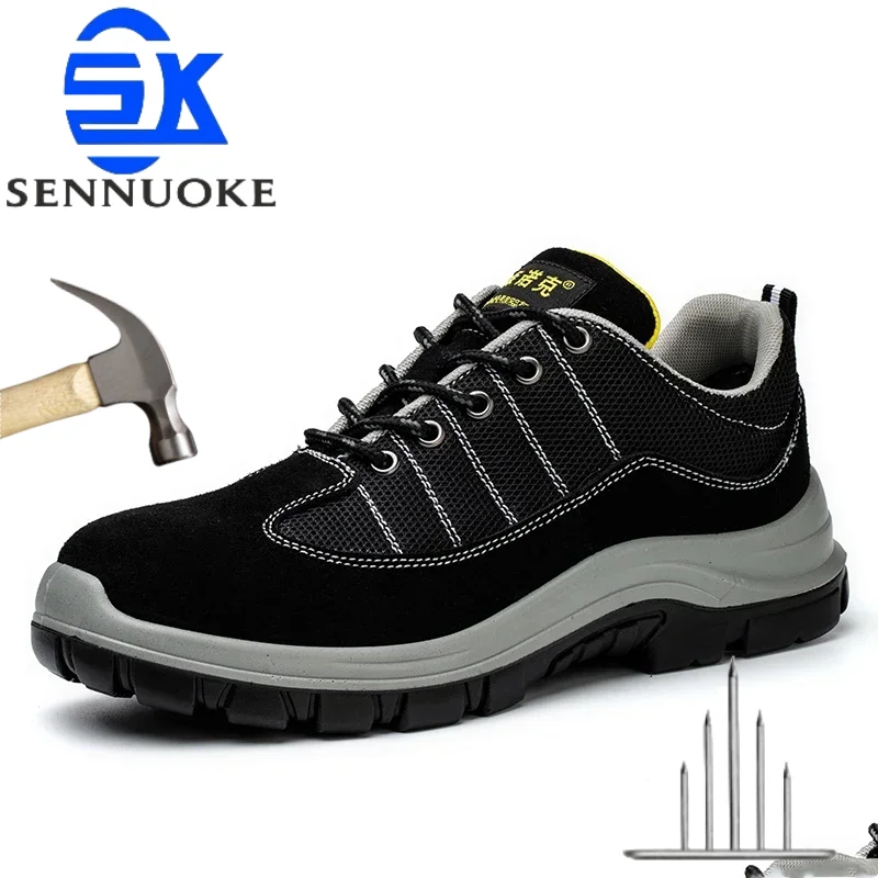 

Safety Shoes Men for Work Lightweight Sport Sneakers Steel Toes Free Shipping Industrial Safety Tennis Original